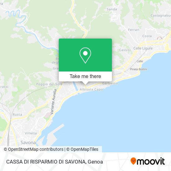 CASSA DI RISPARMIO DI SAVONA map