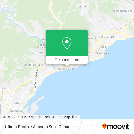 Ufficio Postale Albisola Sup. map