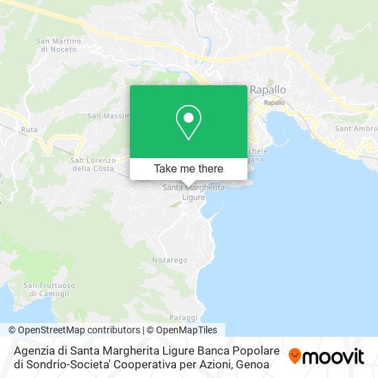 Agenzia di Santa Margherita Ligure Banca Popolare di Sondrio-Societa' Cooperativa per Azioni map