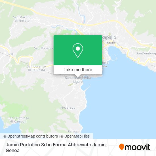 Jamin Portofino Srl in Forma Abbreviato Jamin map