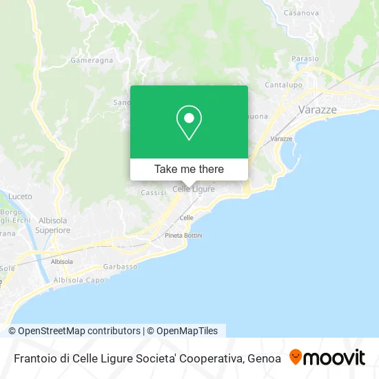 Frantoio di Celle Ligure Societa' Cooperativa map