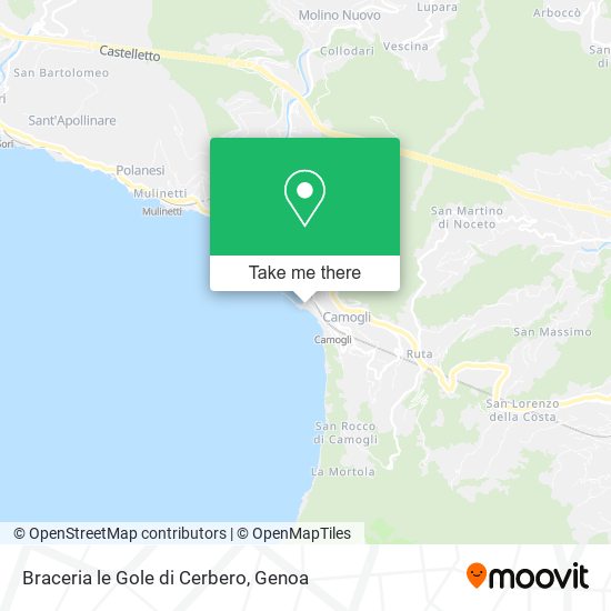 Braceria le Gole di Cerbero map