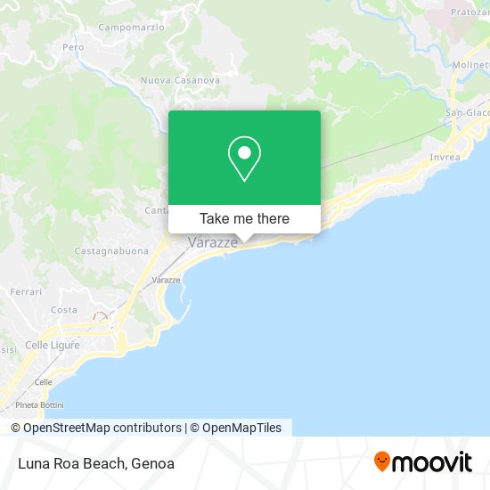 Luna Roa Beach map