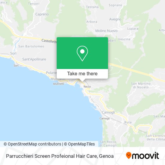 Parrucchieri Screen Profeional Hair Care map