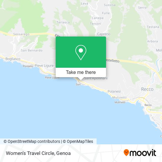 Women's Travel Circle map