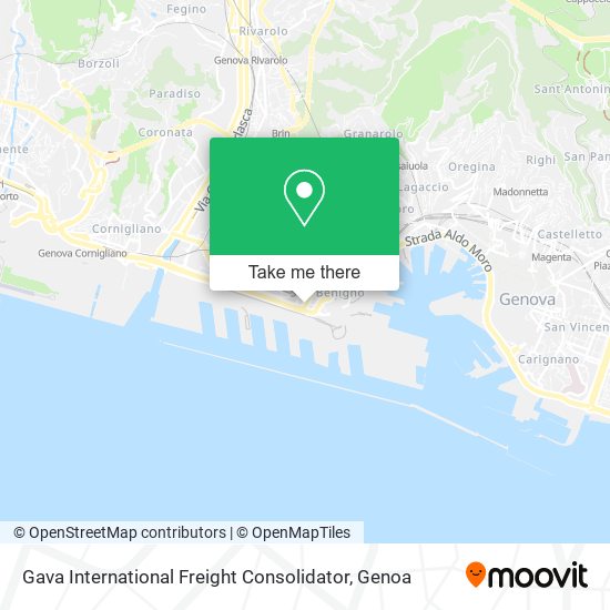 Gava International Freight Consolidator map