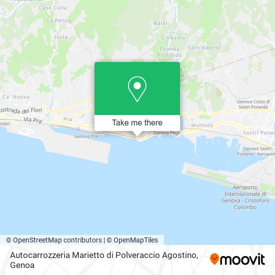 Autocarrozzeria Marietto di Polveraccio Agostino map