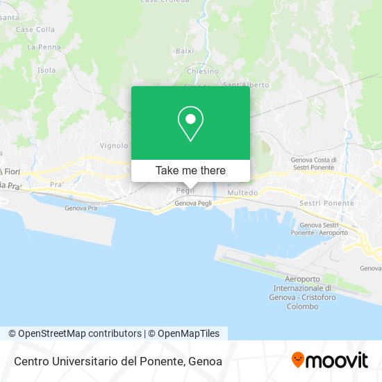 Centro Universitario del Ponente map