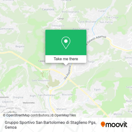 Gruppo Sportivo San Bartolomeo di Staglieno Pgs map