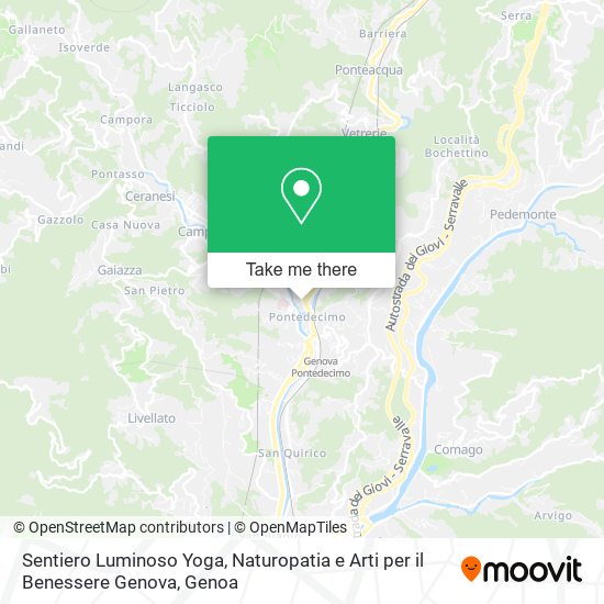 Sentiero Luminoso Yoga, Naturopatia e Arti per il Benessere Genova map