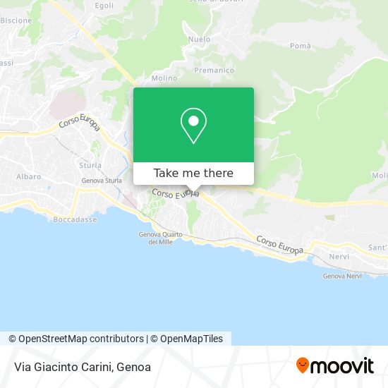 Via Giacinto Carini map