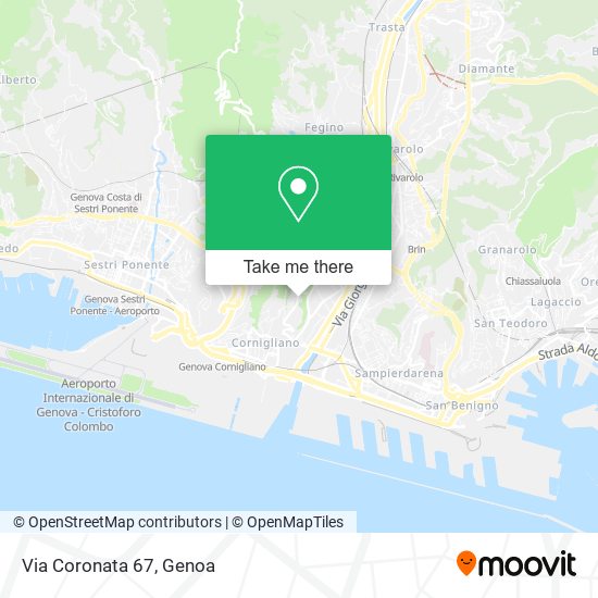 Via Coronata  67 map