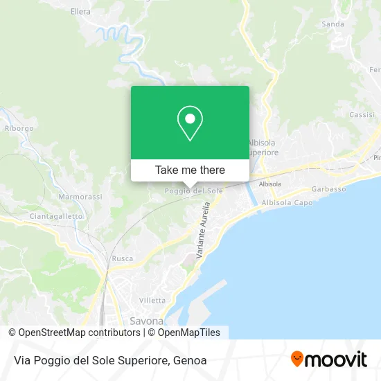 Via Poggio del Sole Superiore map