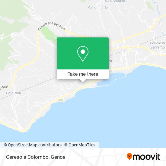 Ceresola Colombo map