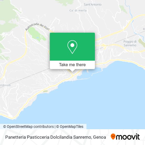 Panetteria Pasticceria Dolcilandia Sanremo map