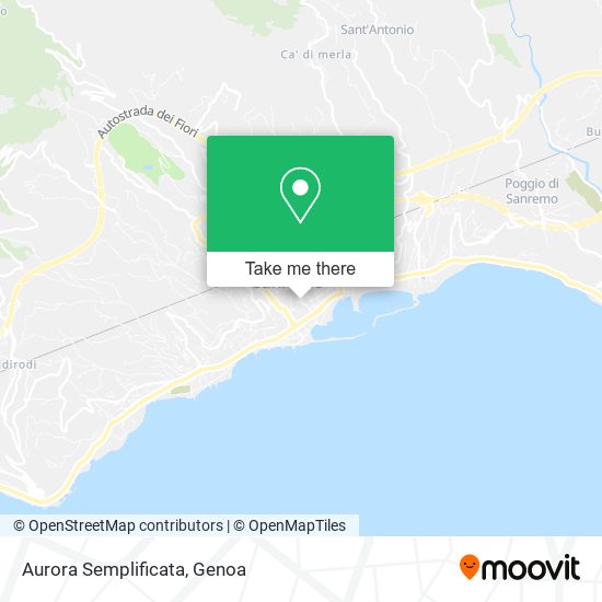 Aurora Semplificata map