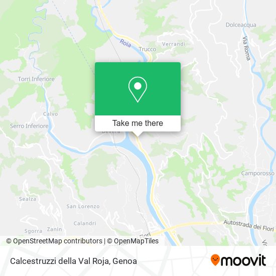 Calcestruzzi della Val Roja map