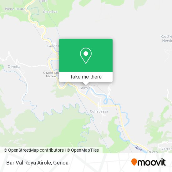 Bar Val Roya Airole map