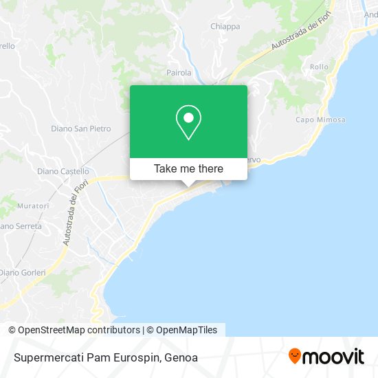 Supermercati Pam Eurospin map