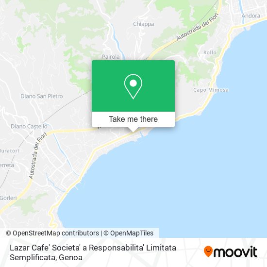 Lazar Cafe' Societa' a Responsabilita' Limitata Semplificata map