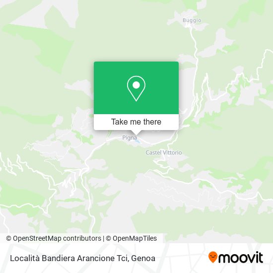 Località Bandiera Arancione Tci map