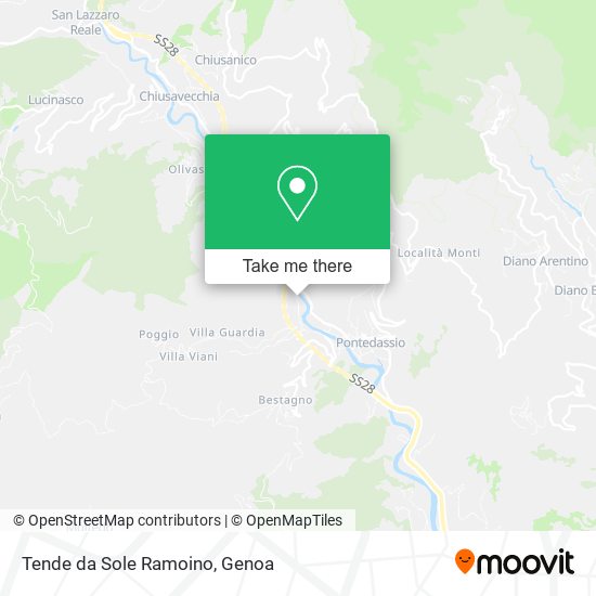 Tende da Sole Ramoino map