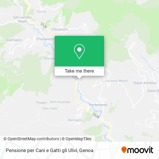 Pensione per Cani e Gatti gli Ulivi map