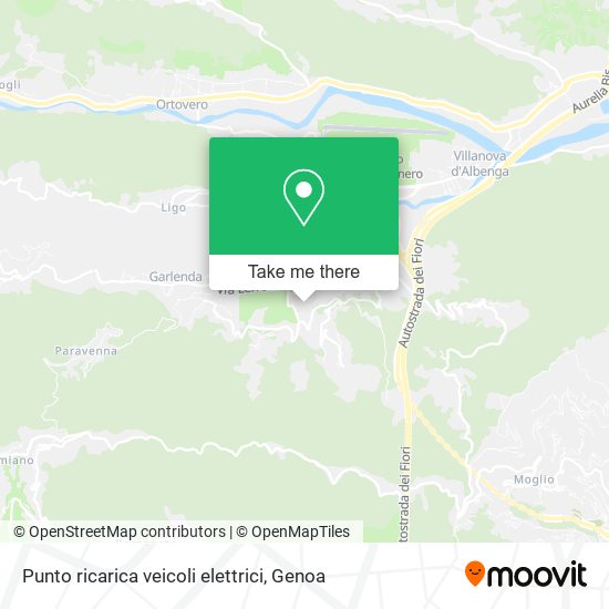 Punto ricarica veicoli elettrici map