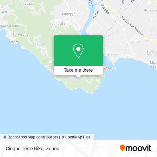 Cinque Terre Bike map