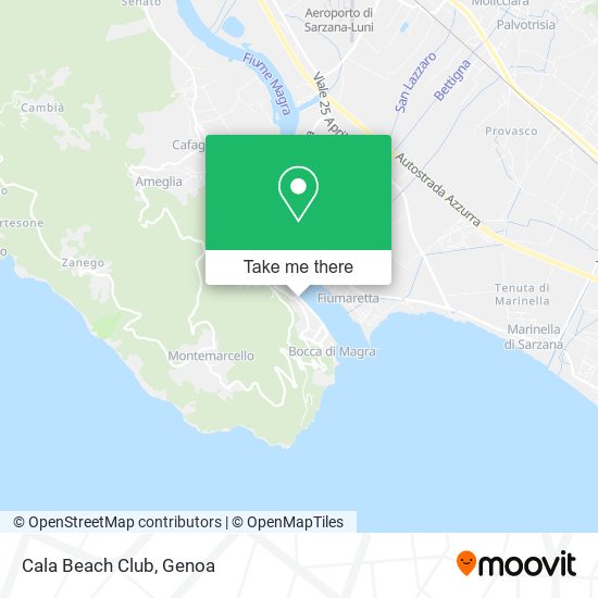 Cala Beach Club map