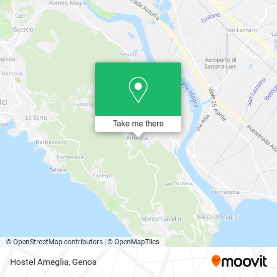 Hostel Ameglia map
