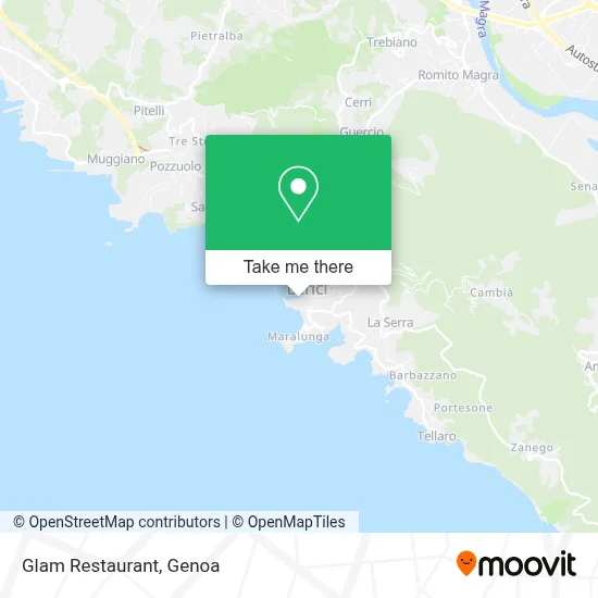 Glam Restaurant map