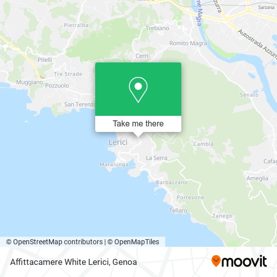 Affittacamere White Lerici map