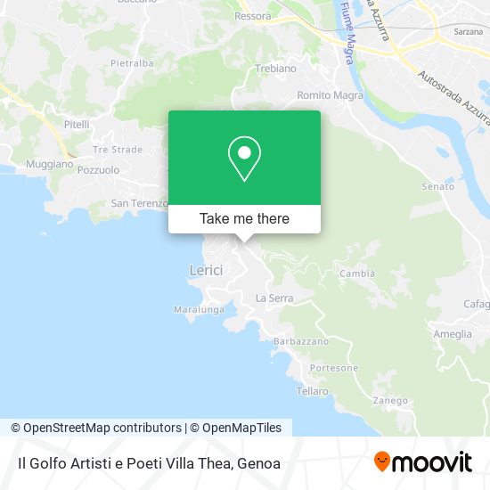 Il Golfo Artisti e Poeti Villa Thea map