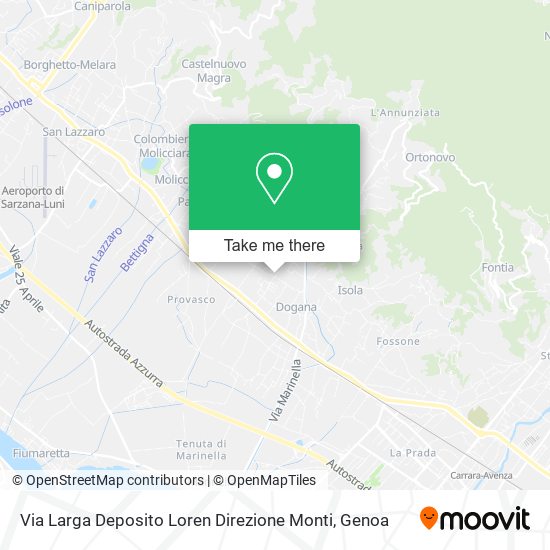 Via Larga Deposito Loren Direzione Monti map