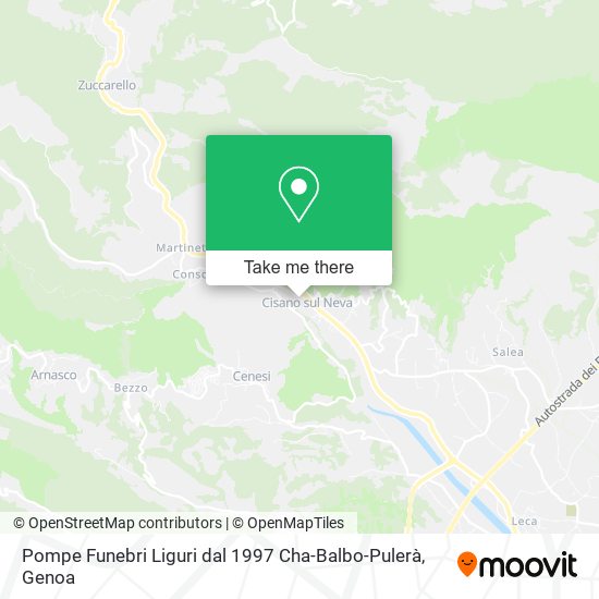Pompe Funebri Liguri dal 1997 Cha-Balbo-Pulerà map
