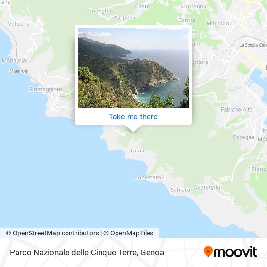 Parco Nazionale delle Cinque Terre map