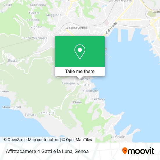 Affittacamere 4 Gatti e la Luna map