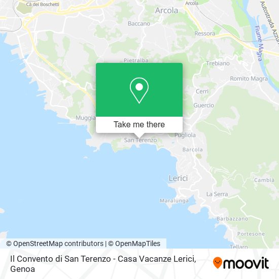 Il Convento di San Terenzo - Casa Vacanze Lerici map