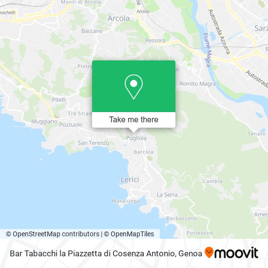 Bar Tabacchi la Piazzetta di Cosenza Antonio map