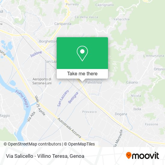 Via Salicello - Villino Teresa map