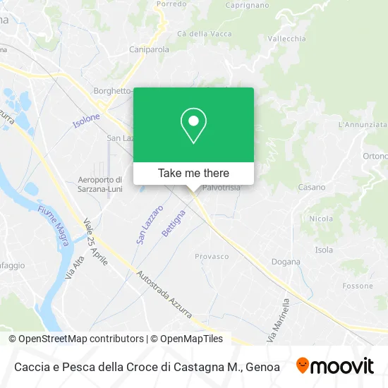 Caccia e Pesca della Croce di Castagna M. map