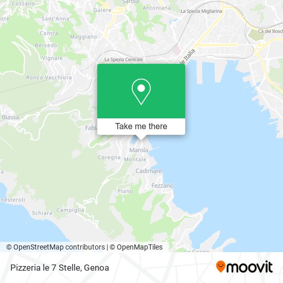 Pizzeria le 7 Stelle map