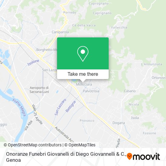 Onoranze Funebri Giovanelli di Diego Giovannelli & C. map