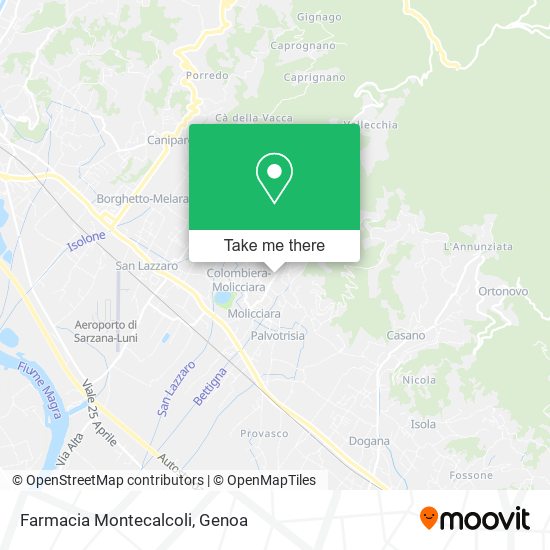 Farmacia Montecalcoli map