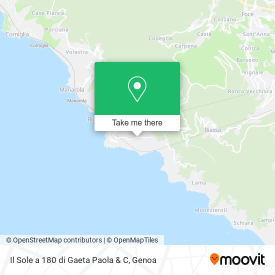 Il Sole a 180 di Gaeta Paola & C map