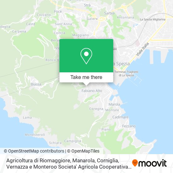 Agricoltura di Riomaggiore, Manarola, Corniglia, Vernazza e Monteroo Societa' Agricola Cooperativa map