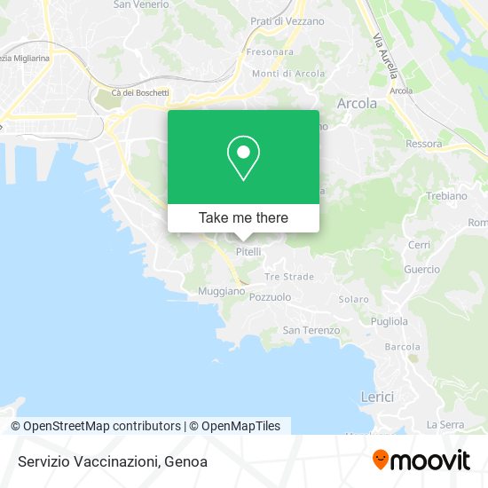 Servizio Vaccinazioni map