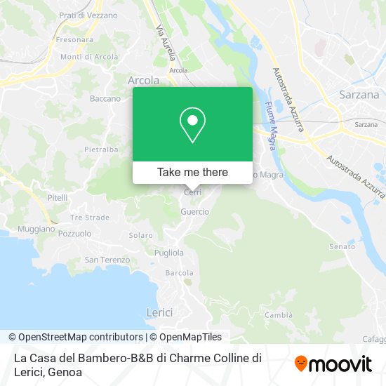 La Casa del Bambero-B&B di Charme Colline di Lerici map