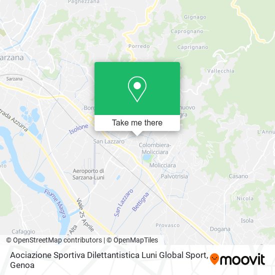 Aociazione Sportiva Dilettantistica Luni Global Sport map